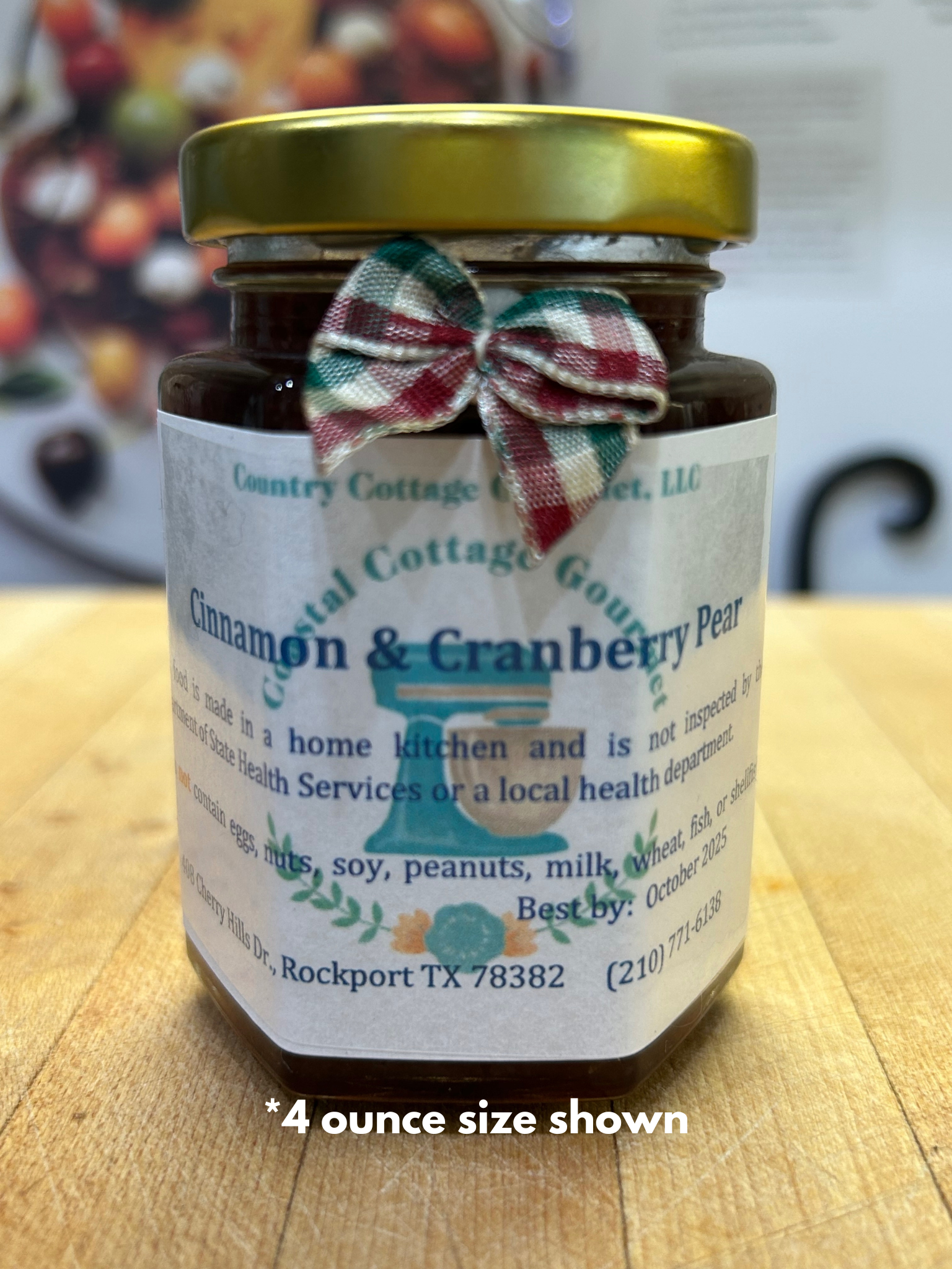Cinnamon and Cranberry Pear Jam