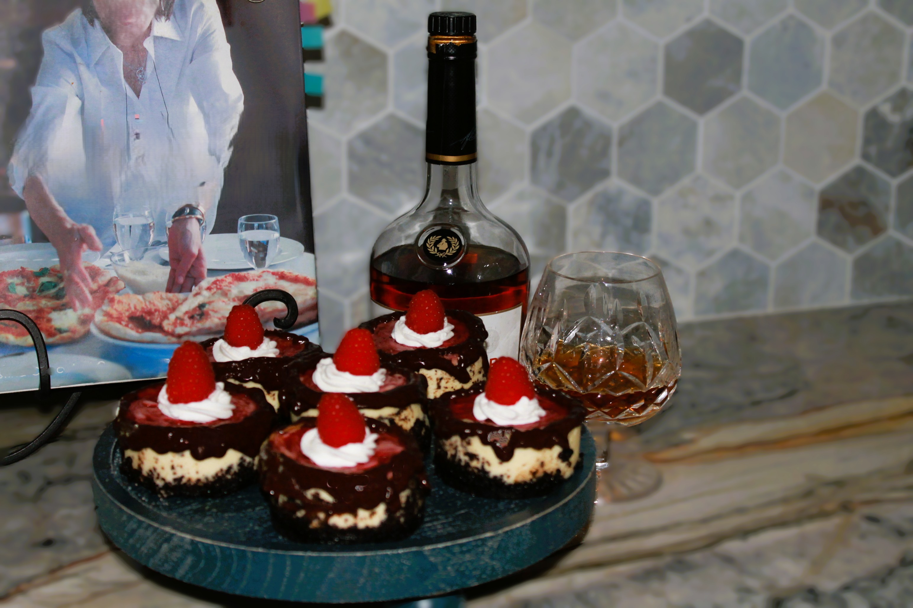 Cognac & Raspberry Chipotle Cheesecake