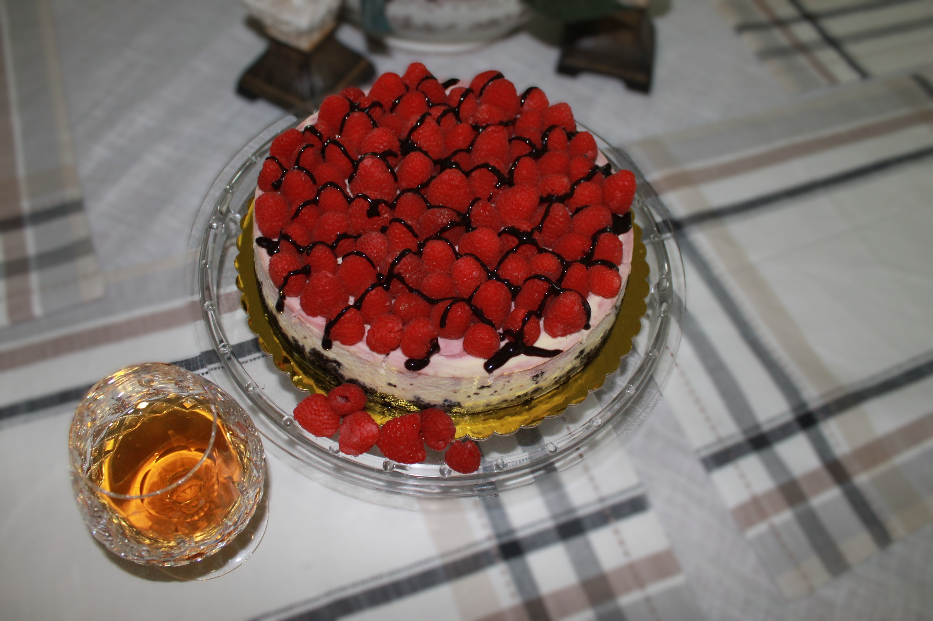 Cognac & Raspberry Chipotle Cheesecake