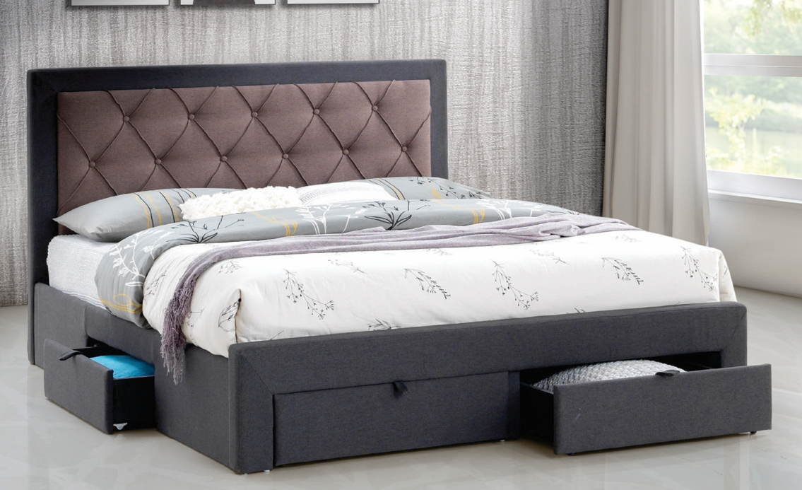GWYNDOLEN - Modern Upholstered Storage Bed