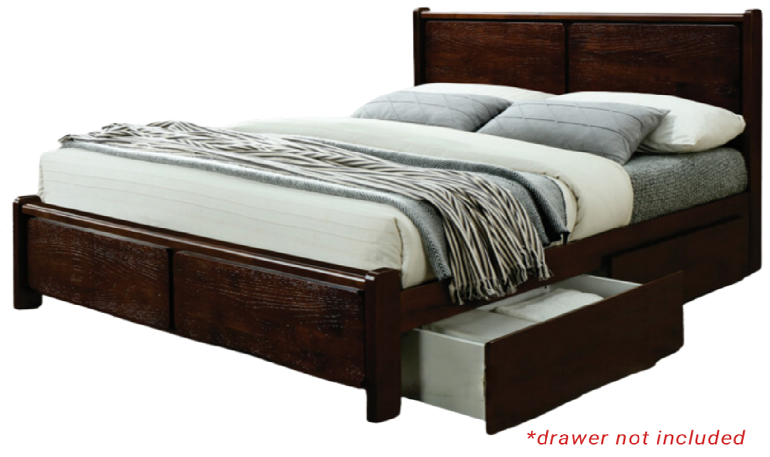 SAMANTHA - Wooden Queen Size Bed Frame