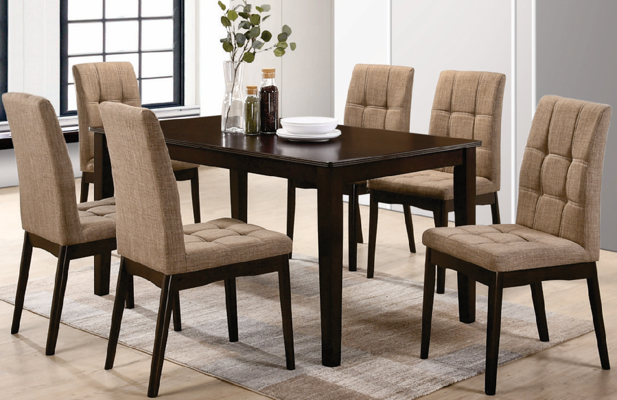 DOMINIQUE - Dining Set with Six Chairs