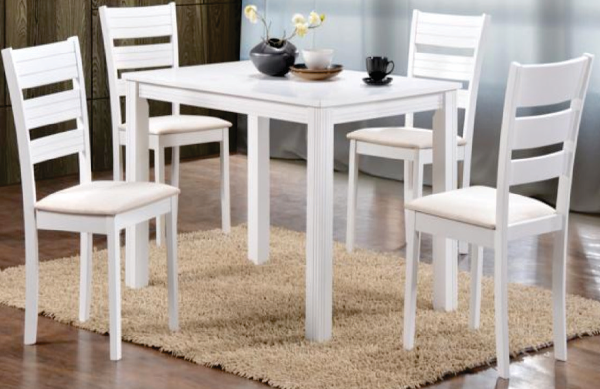 HARLEY - White Dining Table Set