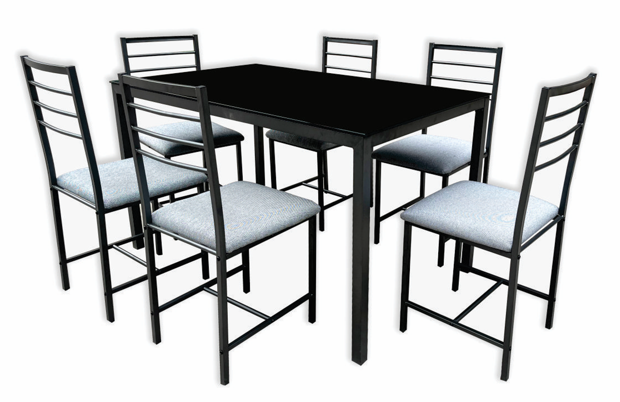 TYLER - Black Modern Dining Table Set