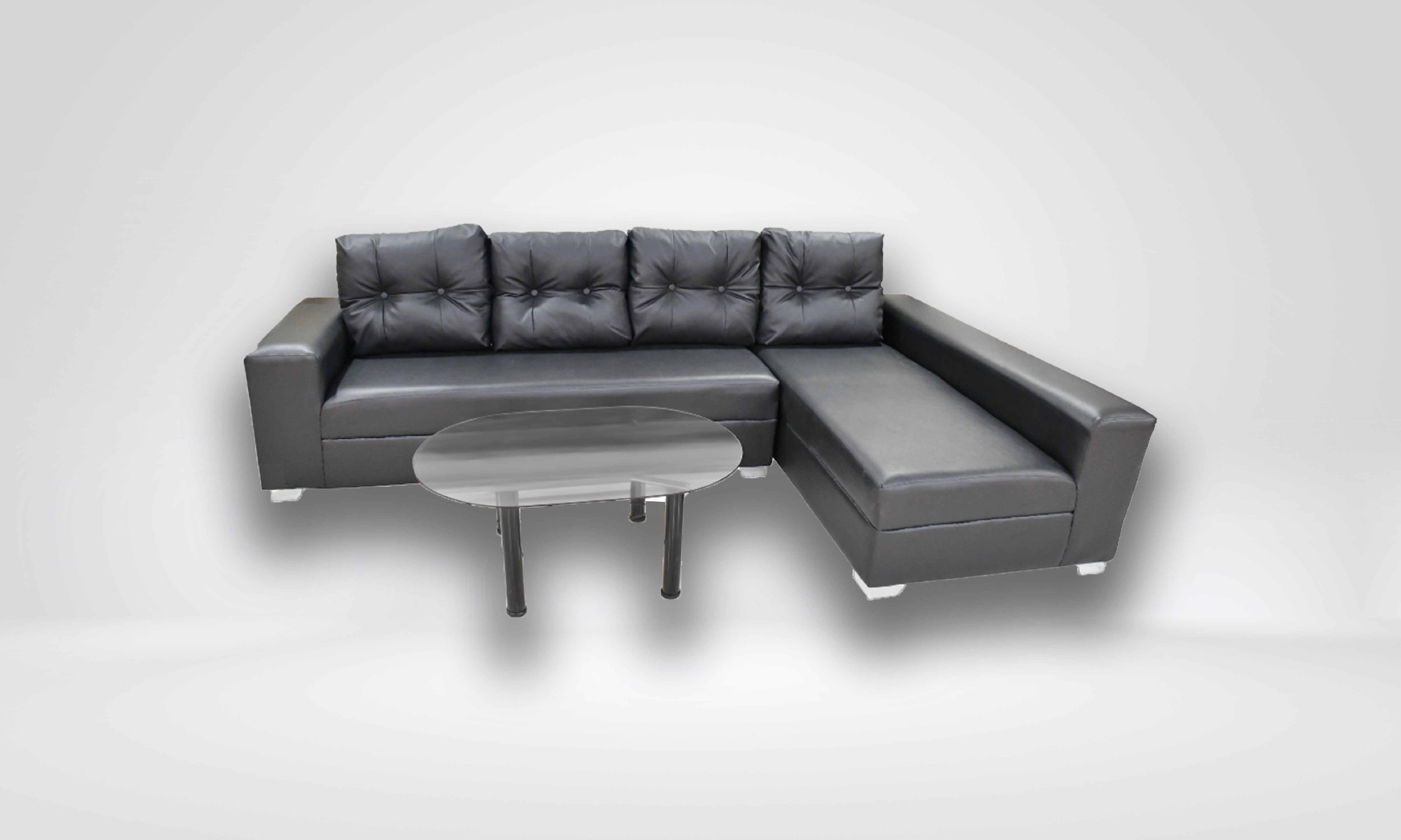 CAIN - Luxury L-Shaped Leather Sofa Set