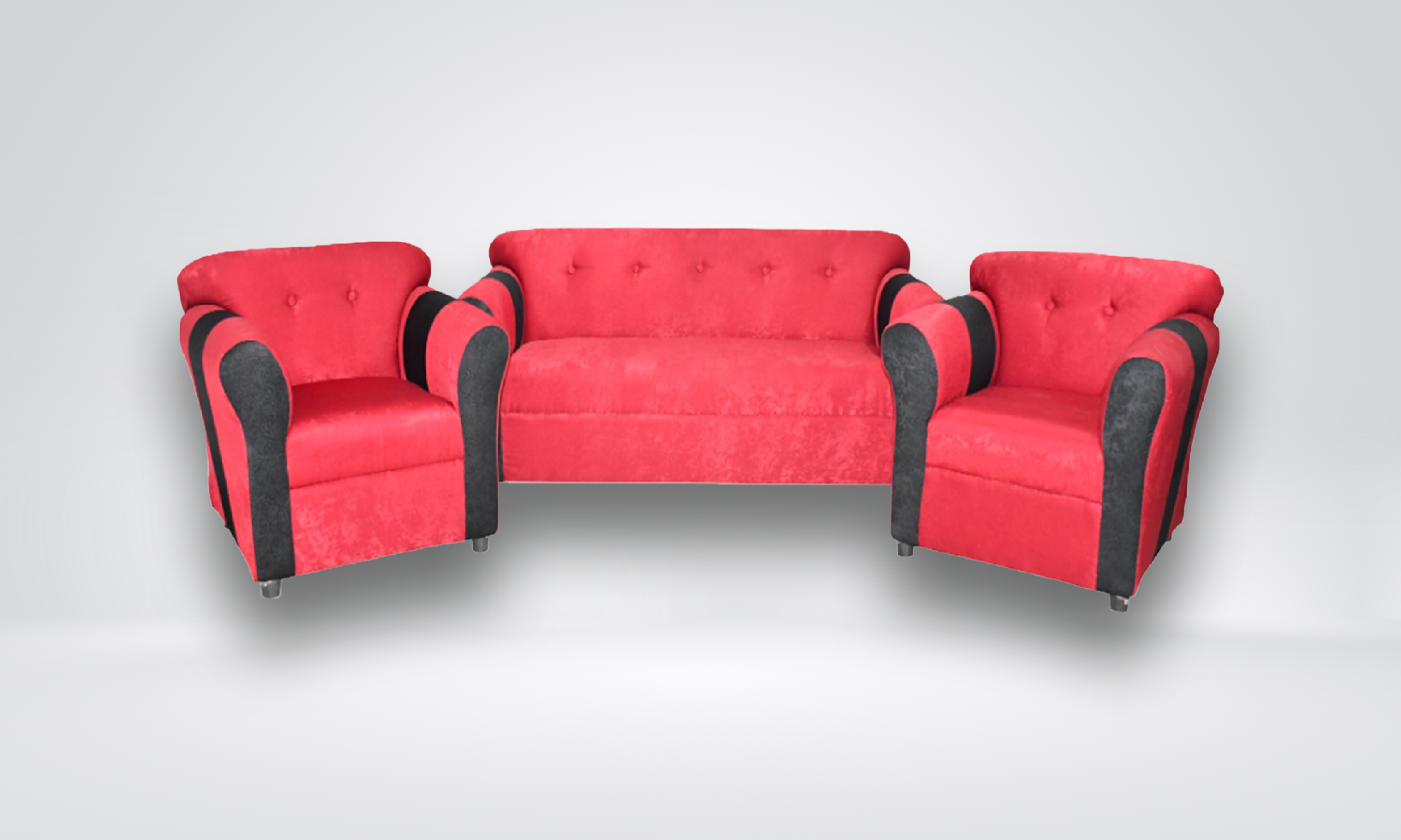 DEBORAH 3-Piece Red Sofa Set