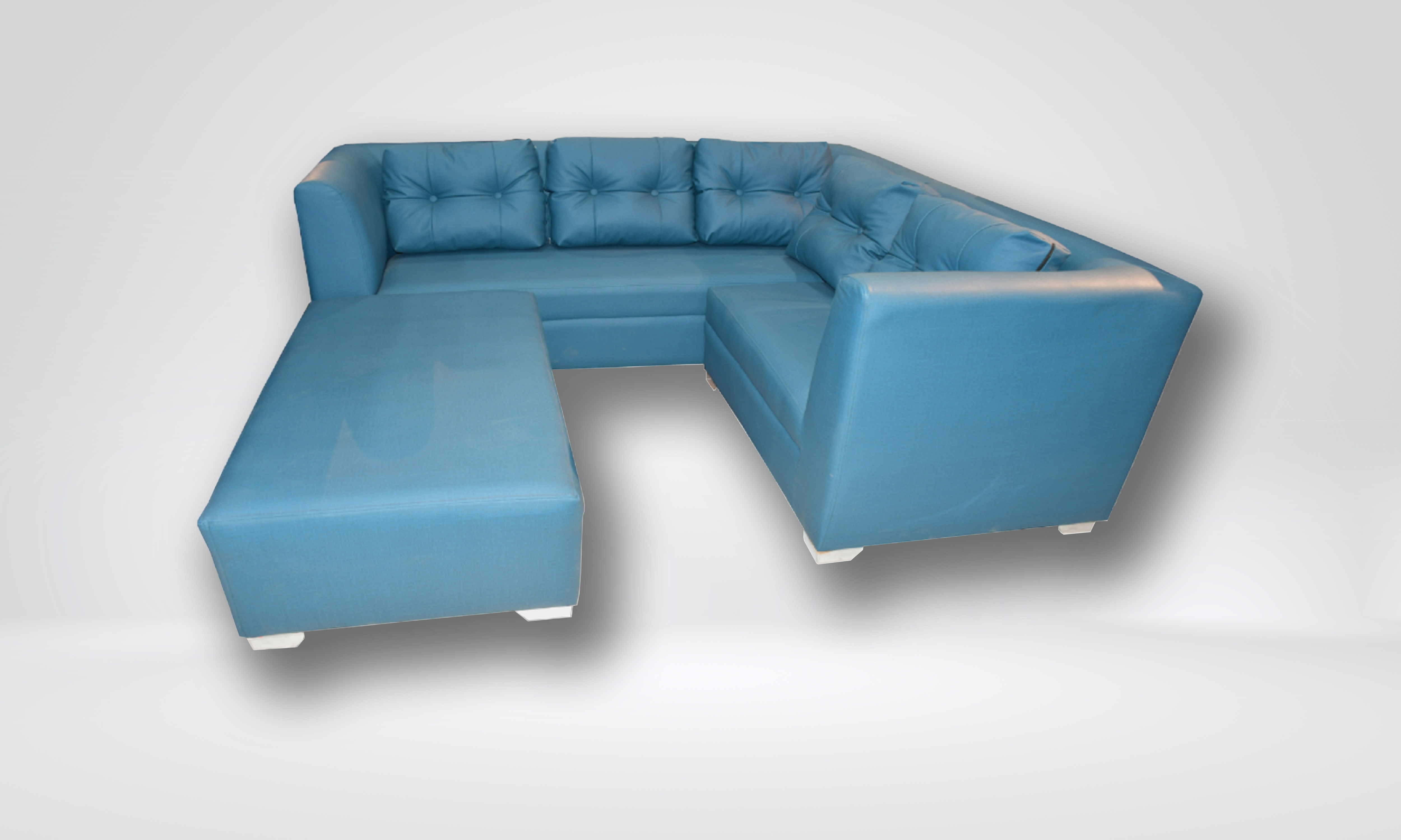 DELILAH - Blue L-Shaped Sofa