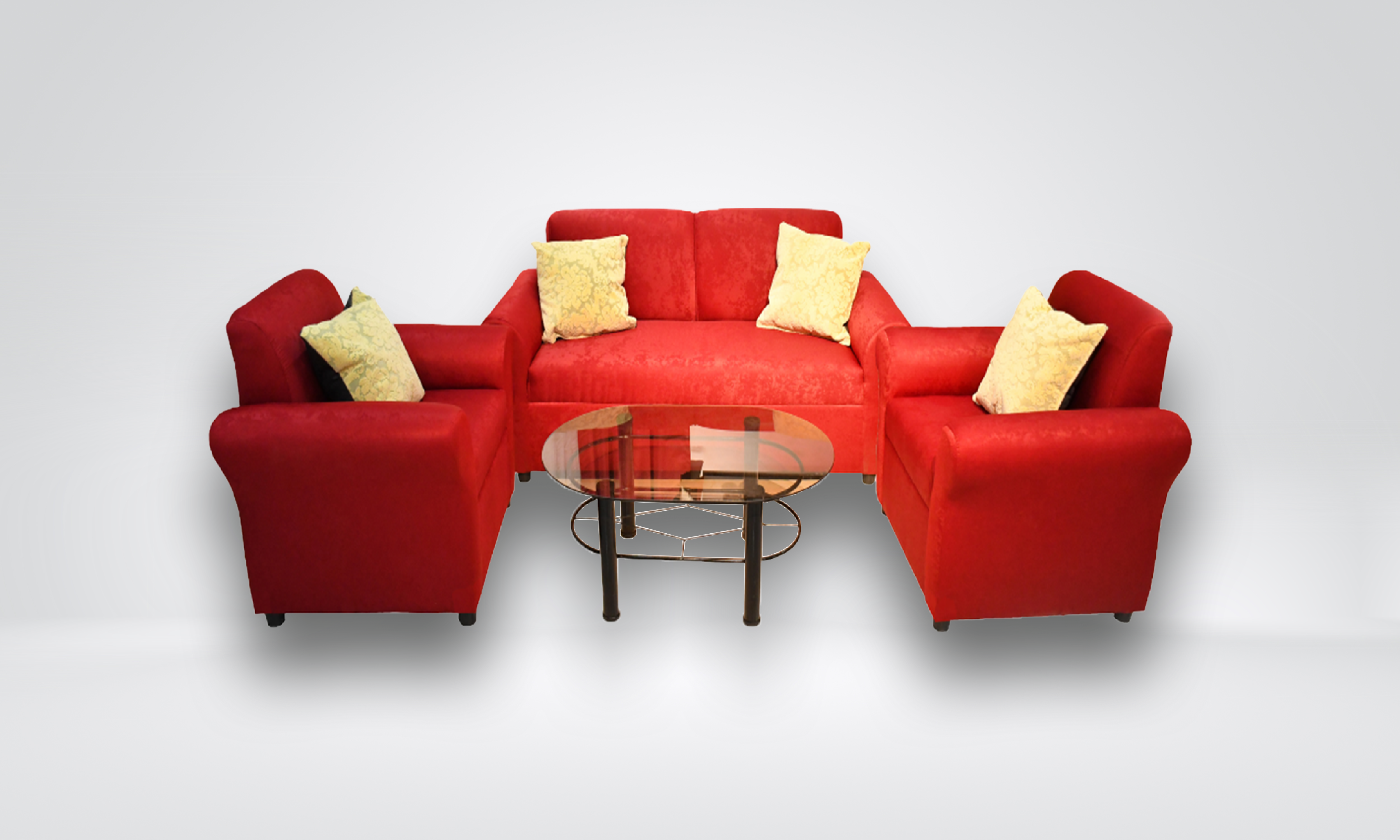 GOMER 211 - Red Living Room Sofa Set