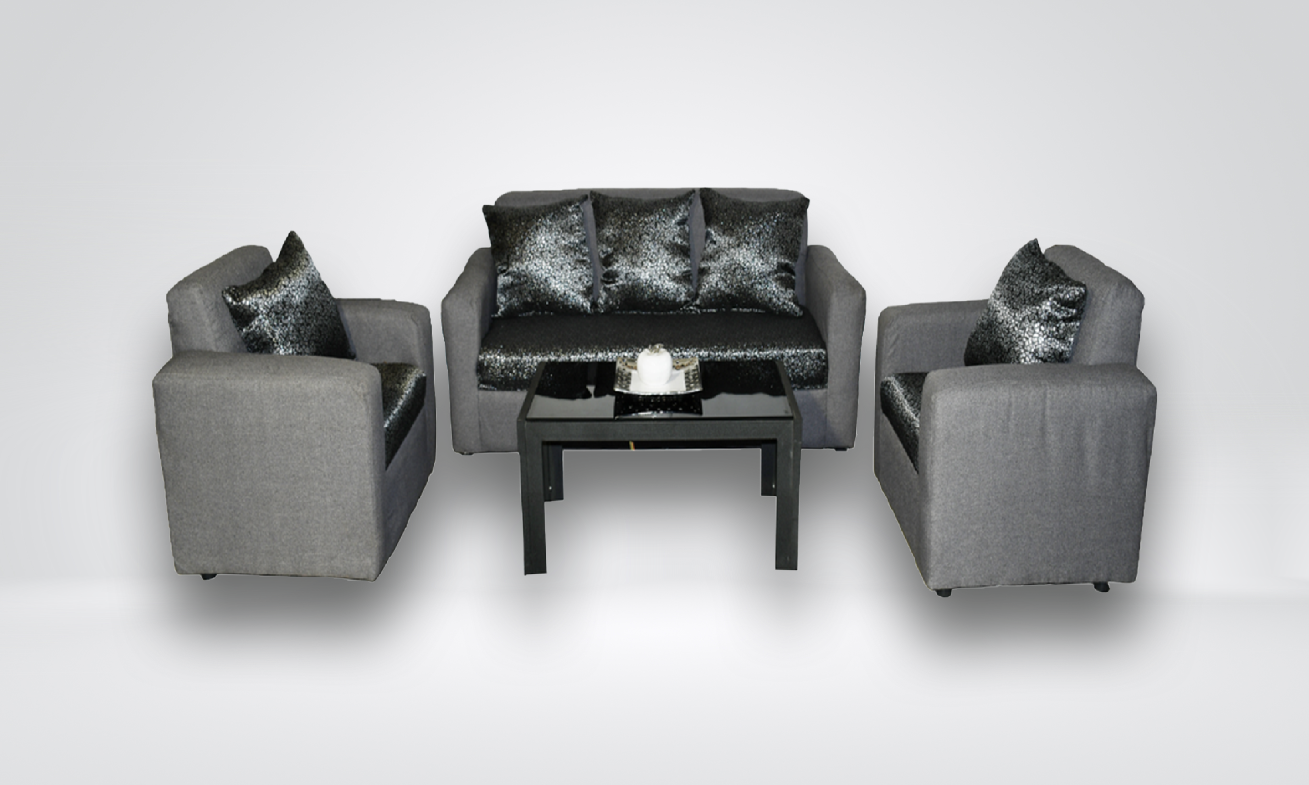 JARED - Modern Grey Living Room Sofa Set