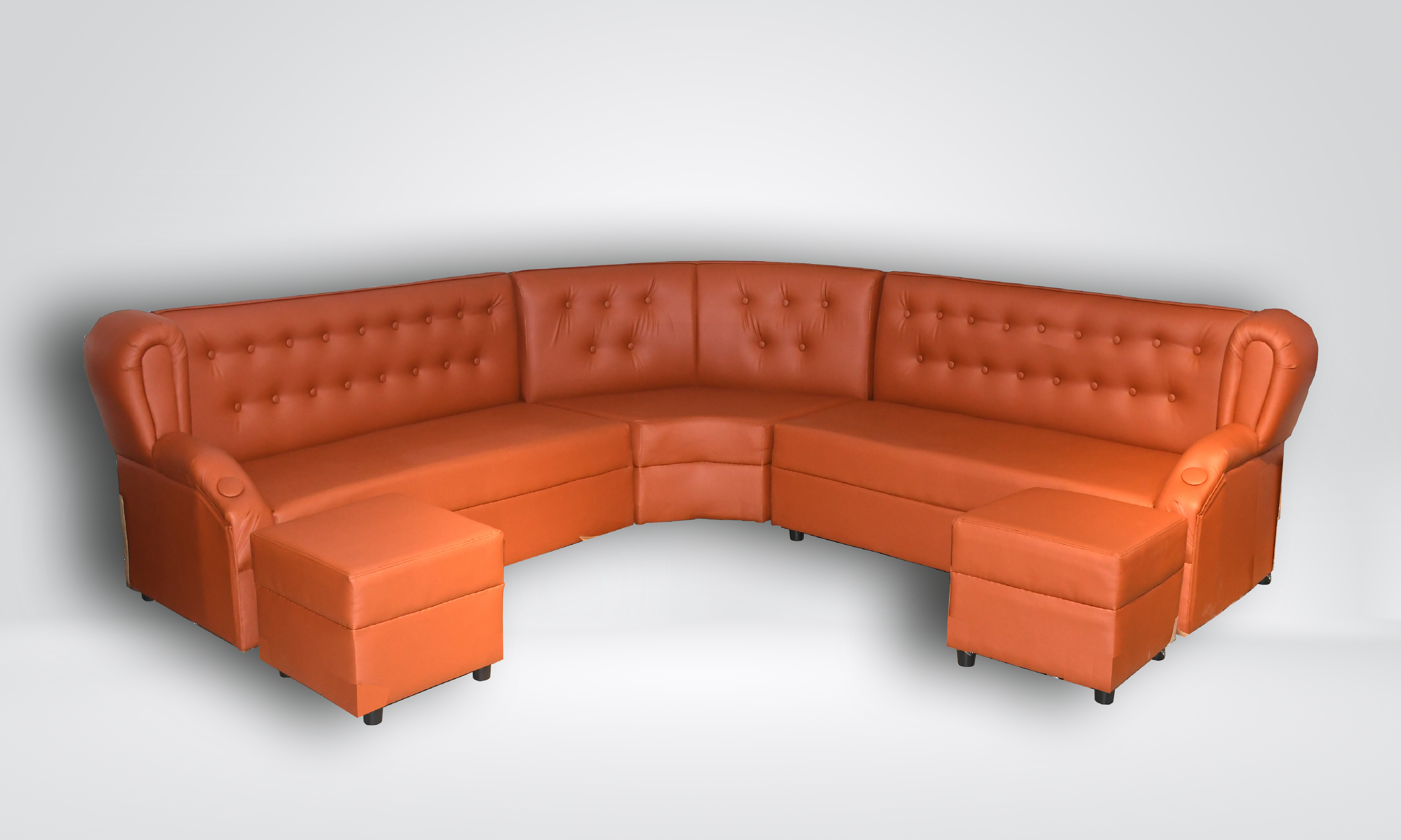 JERICHO CORNER - Elegant Orange Sectional Sofa