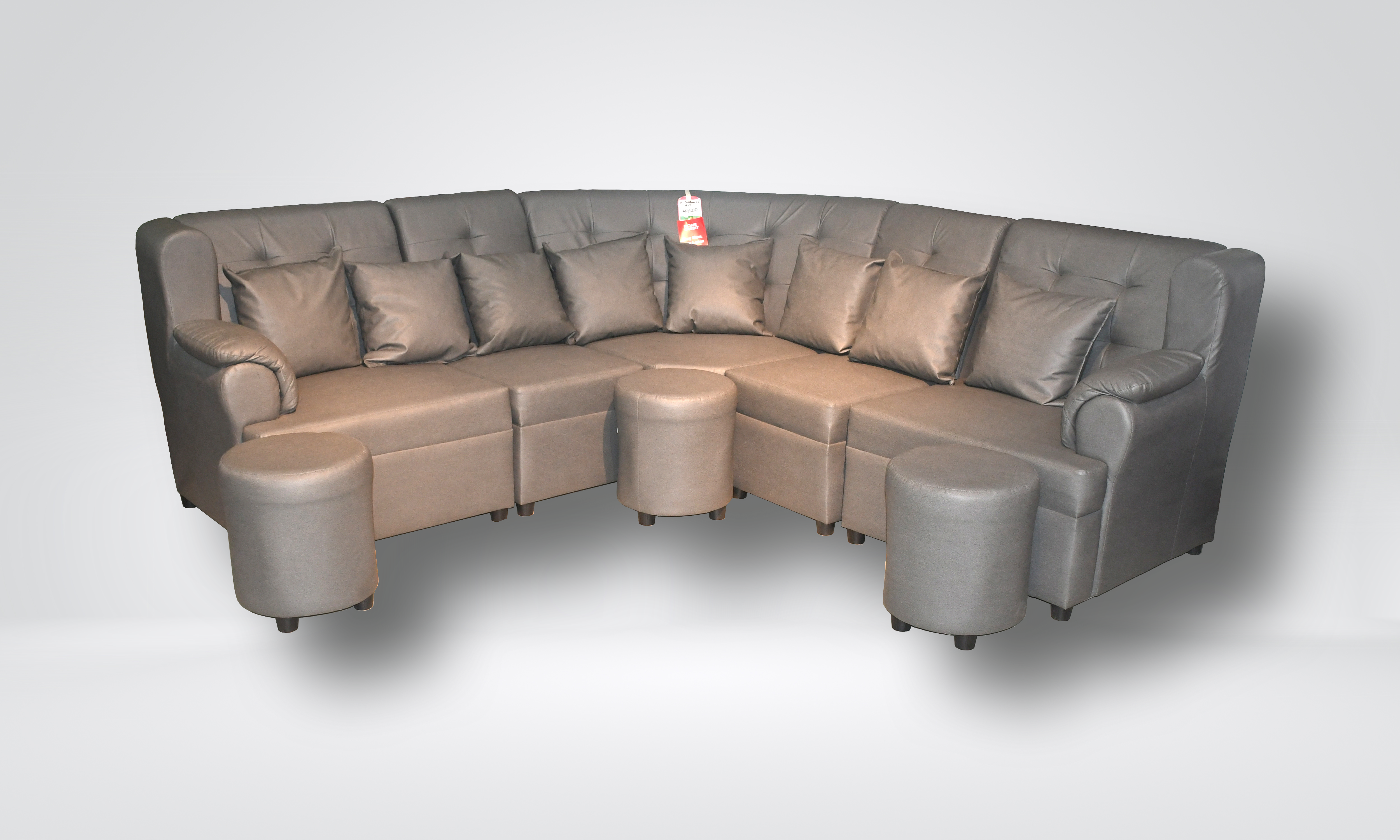 JORDAN - Grey L-Shaped Sofa
