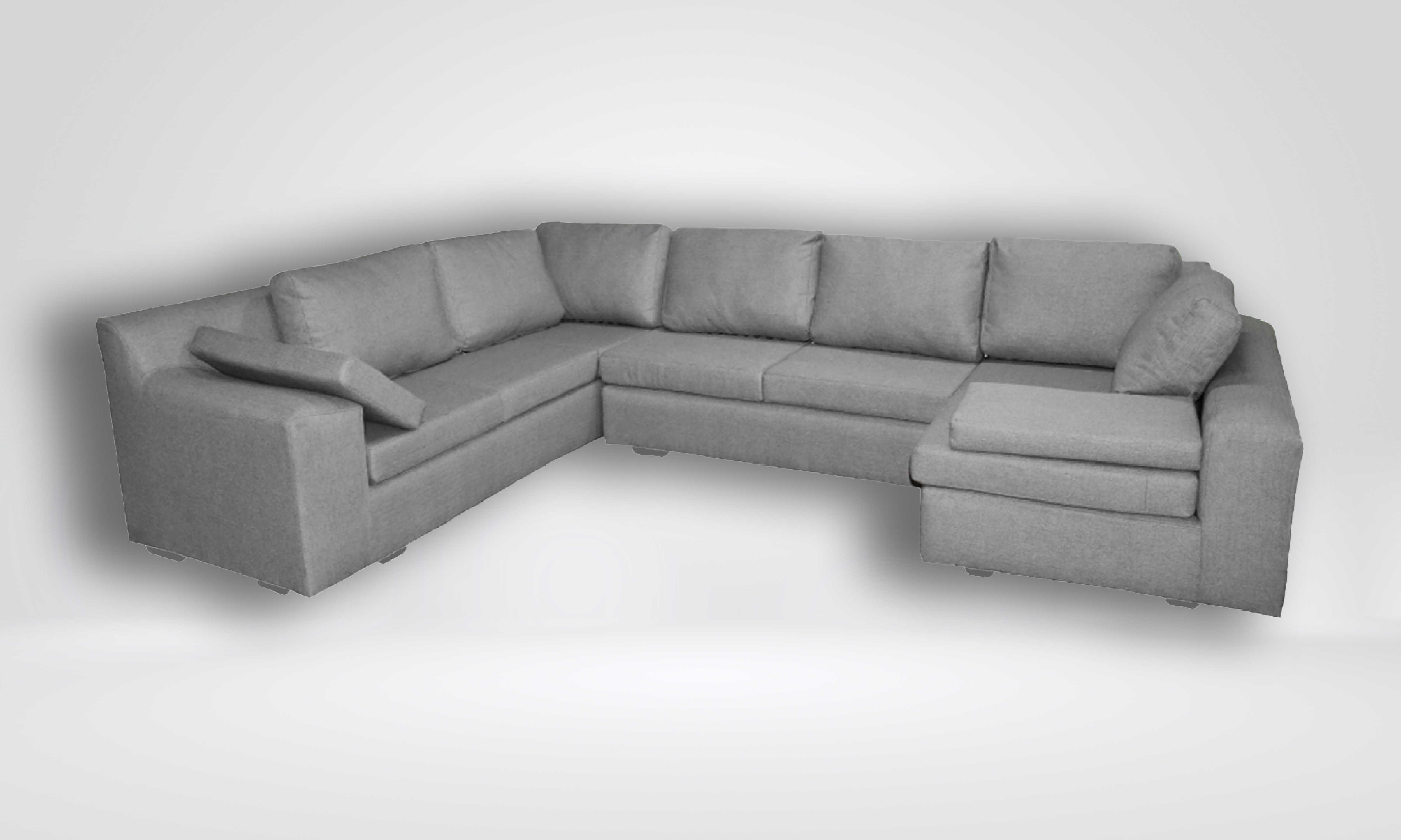 MODERN 636 L-Shaped Gray Sofa