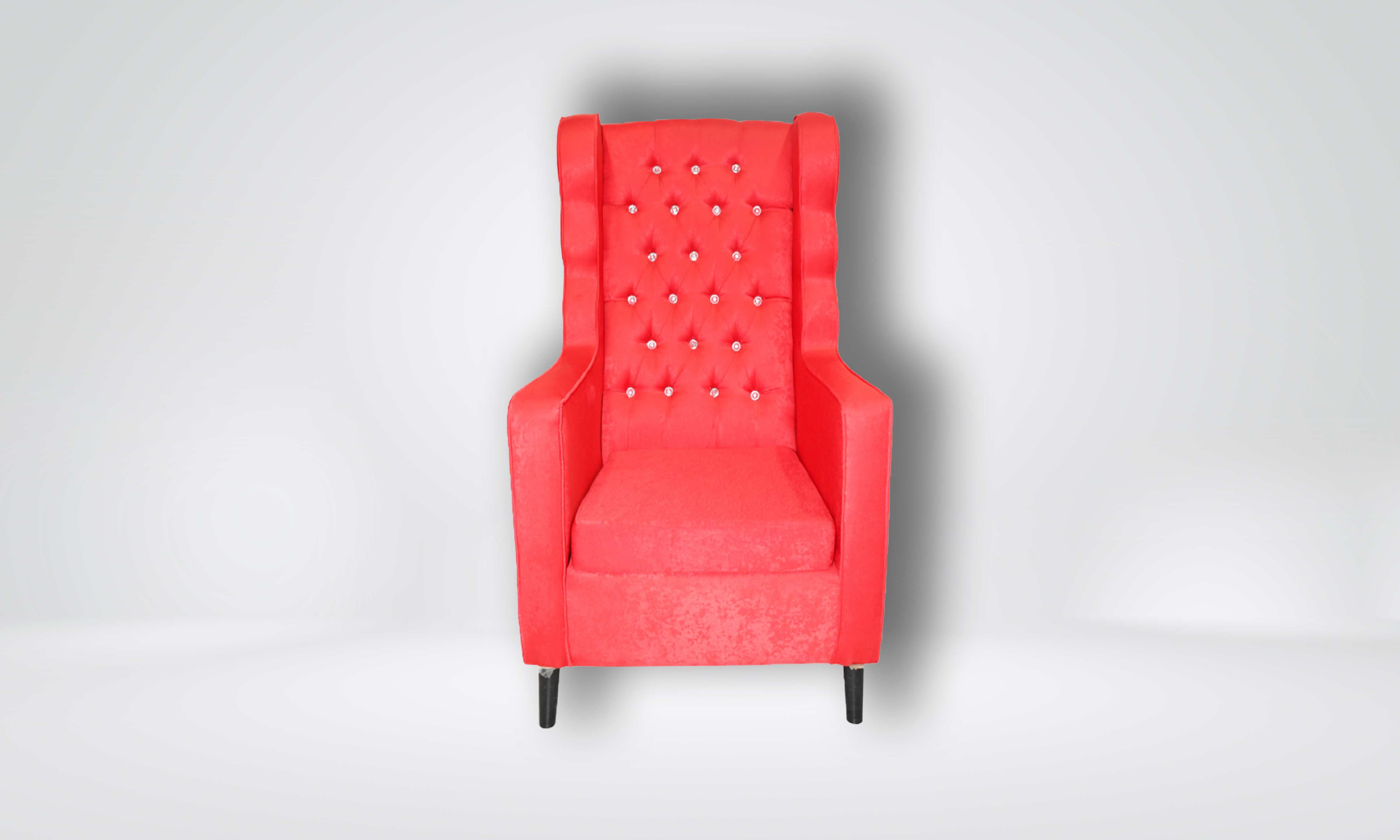 PARLOR CHAIR - Red Wingback Chair