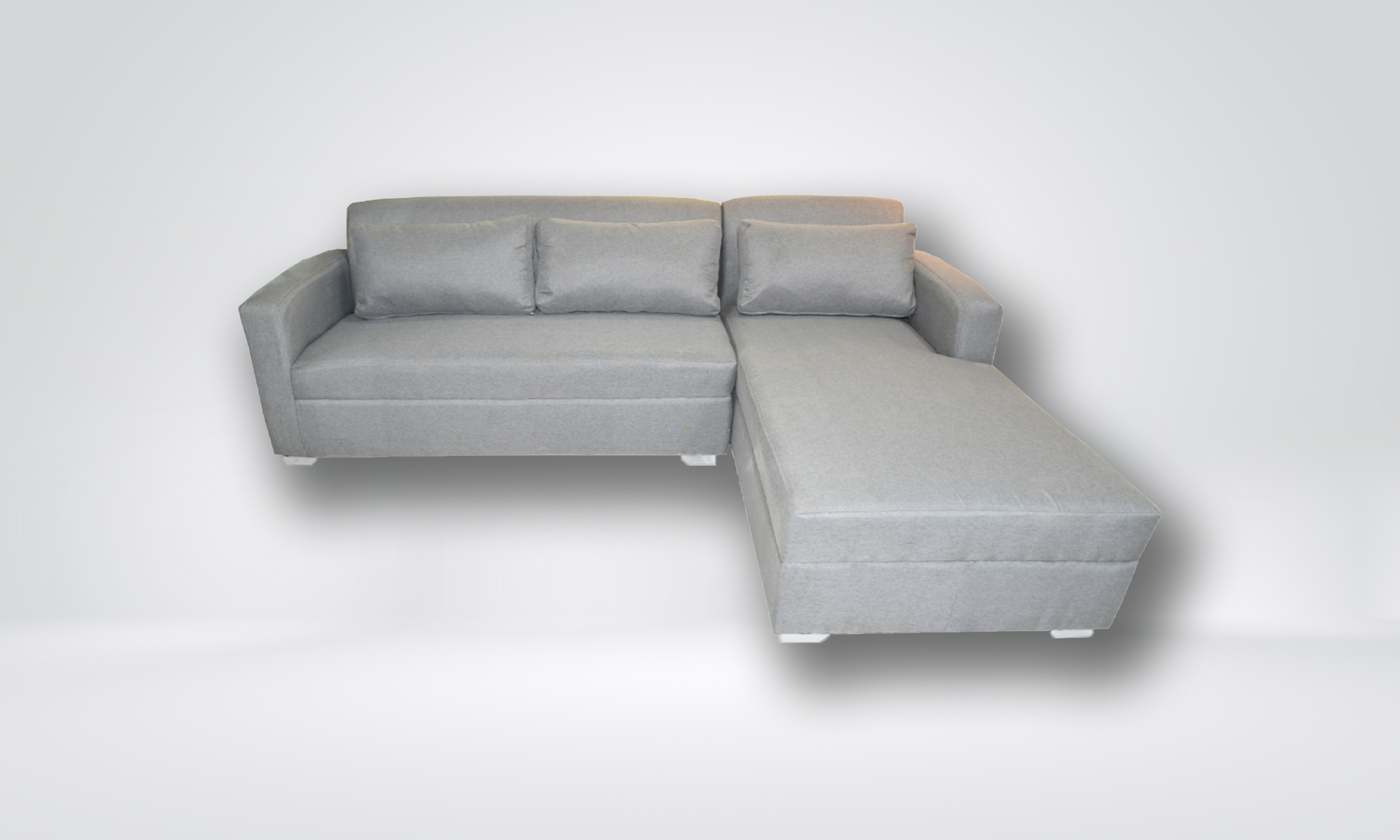 SHEM - L-shaped grey sofa
