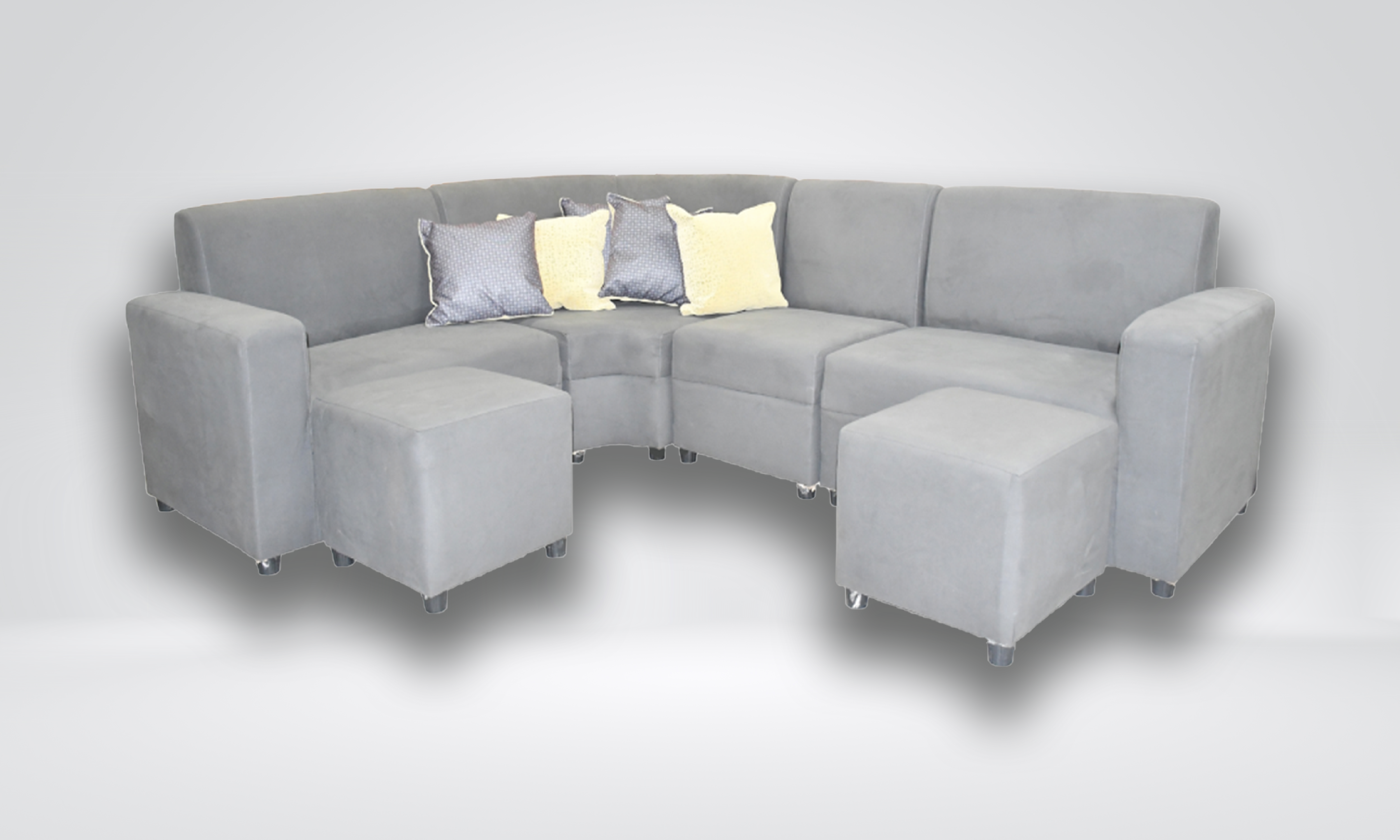 SIMEON - Gray Sectional Sofa