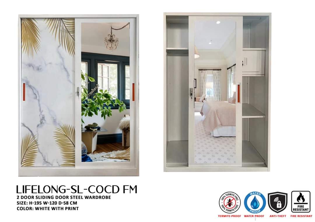 WARDROBE LIFELONG SL-COCD FM 2 DOORS SLIDING