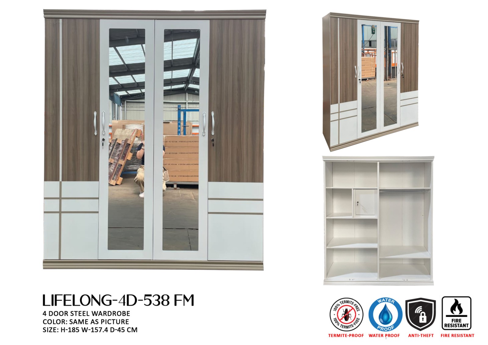 WARDROBE LL-4D538 STEEL