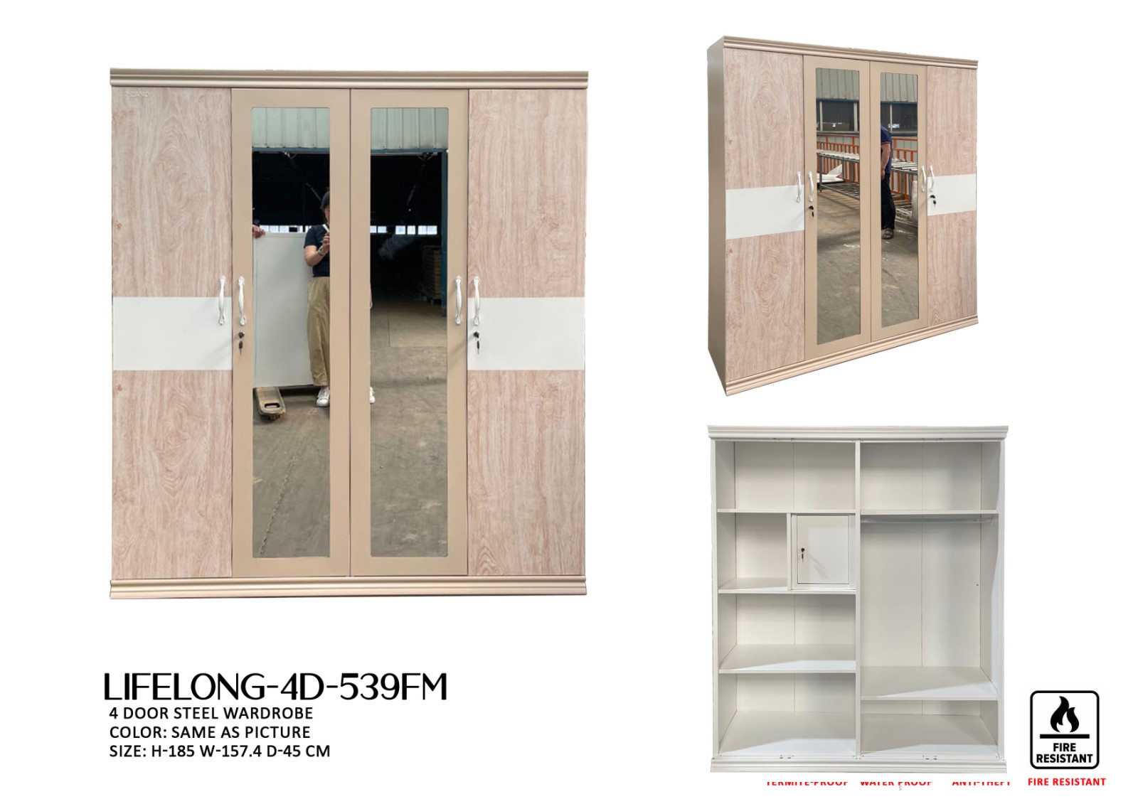 WARDROBE LL-4D-539 STEEL
