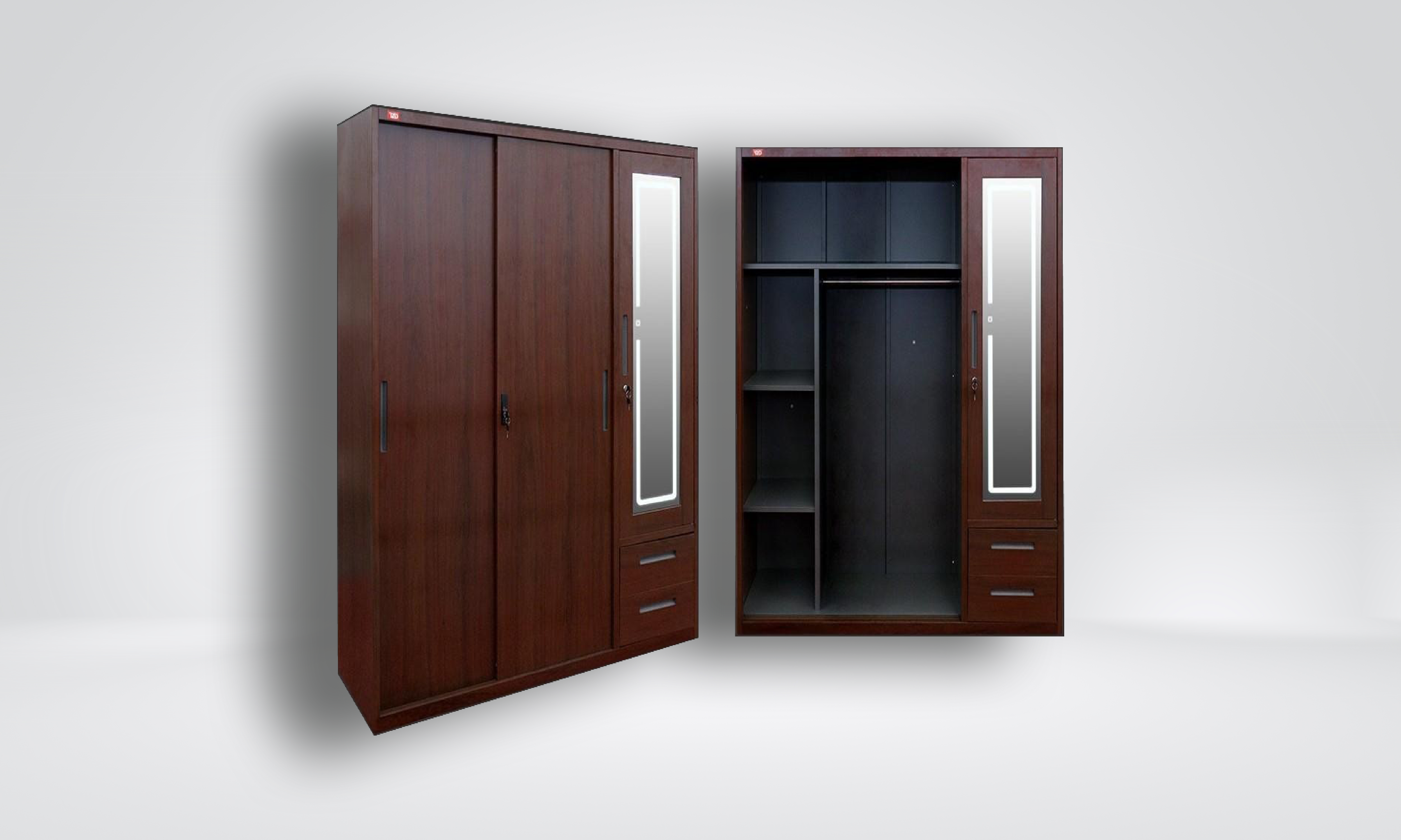 WARDROBE METAL ARIEL SL160 3 DOORS SLIDING