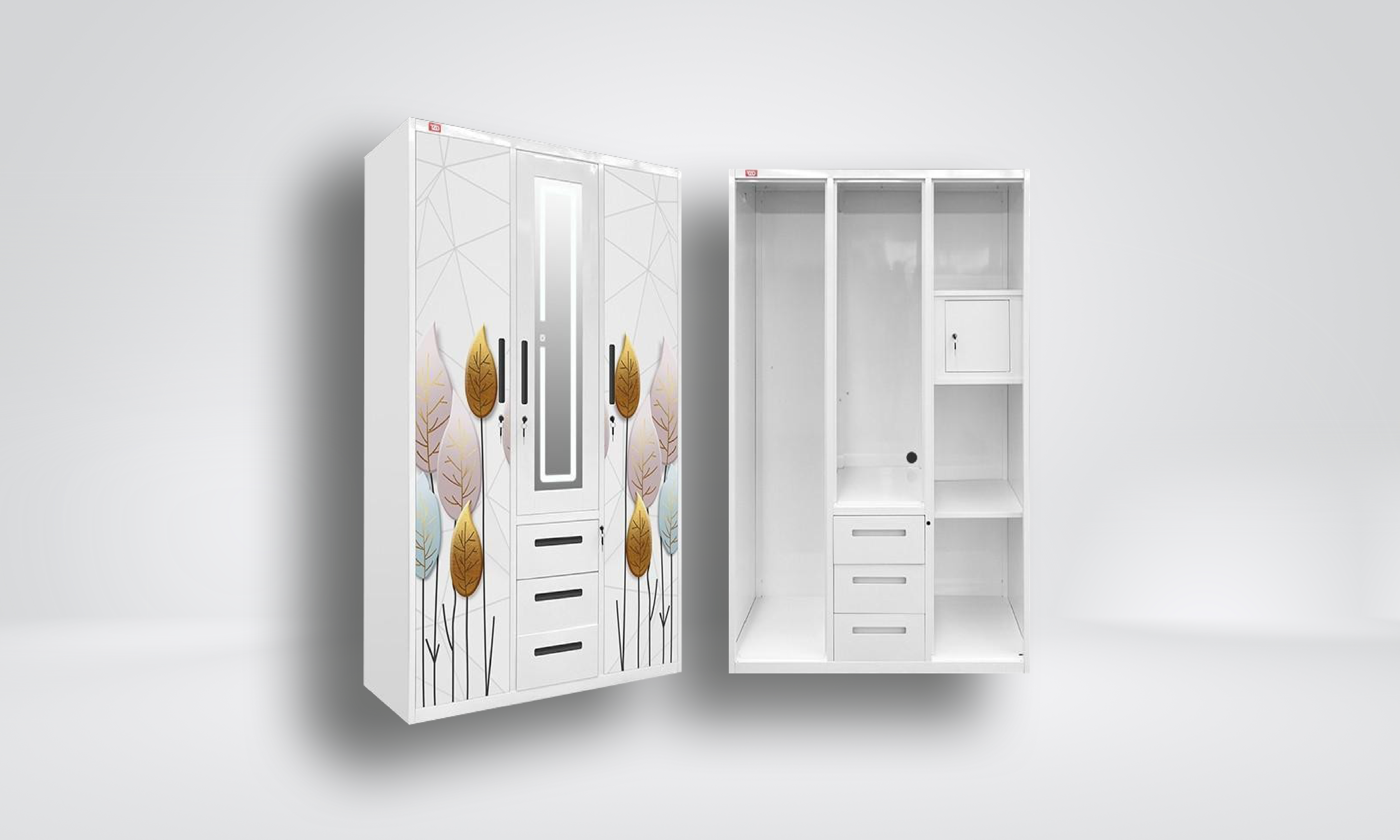 WARDROBE METAL ATKINS 3D120 SWING