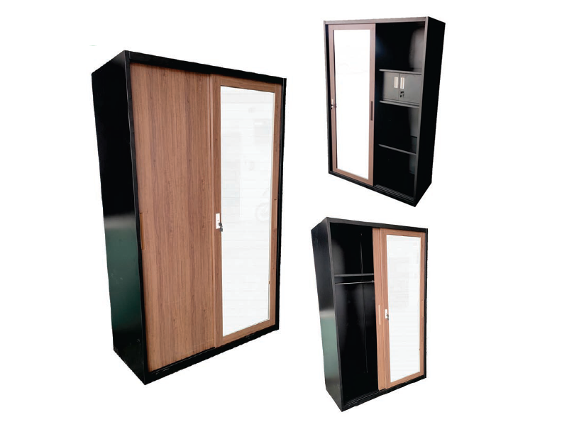 WARDROBE METAL VW-301 SLIDING 2 DOORS