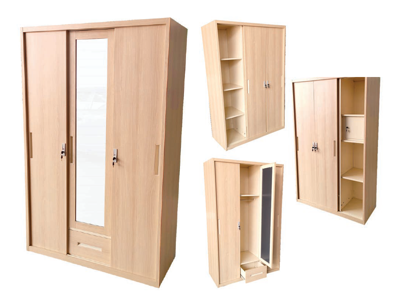 WARDROBE METAL VW-402 SLIDING 3 DOORS