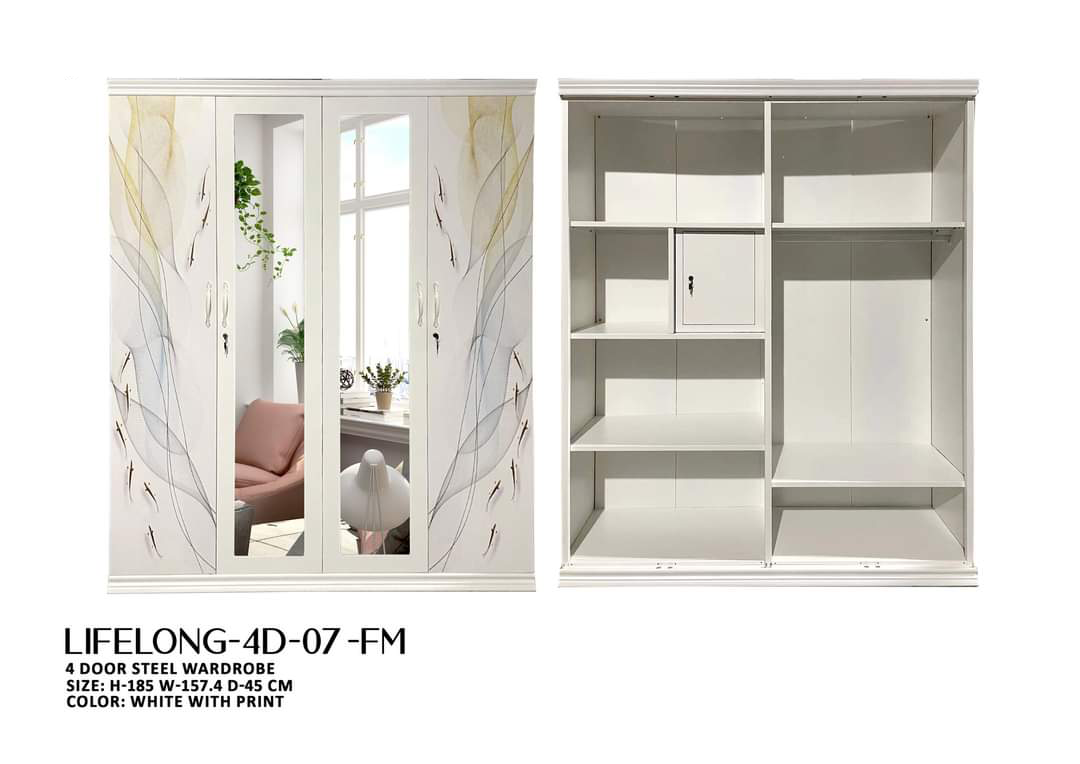 WARDROBE STEEL LIFELONG 4D-07 4DOORS