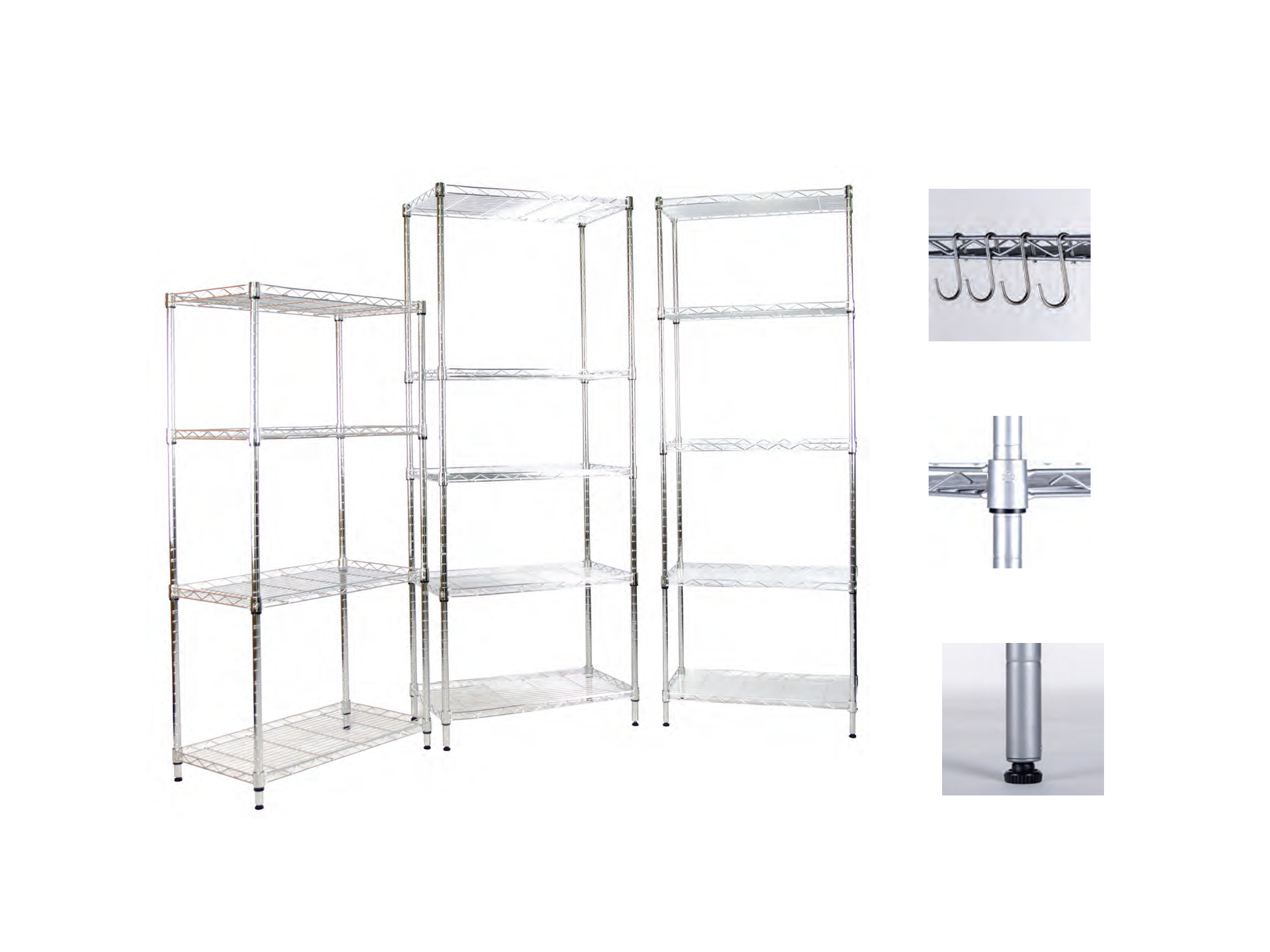 MULTIPURPOSE XM302C 5 TIER CHROME STORAGE ORG