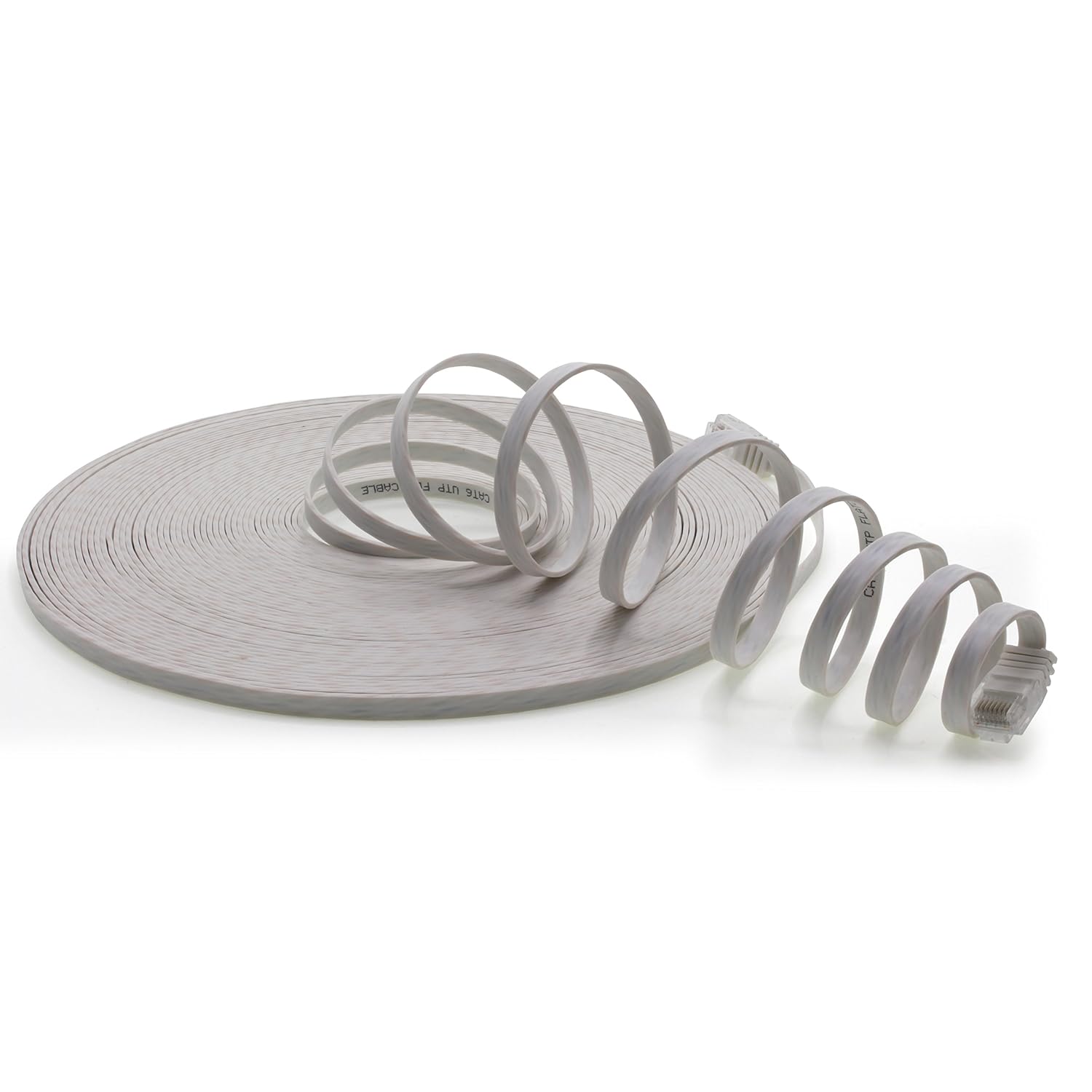 Cabo rede plano (Cat6) 1000 Mbit/s Branco (2M)