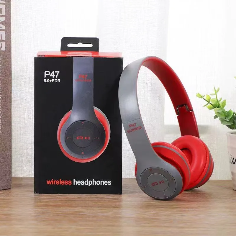 P47 Bluetooth 5.0 Wireless Headphone Foldable HIFI Stereo Bass