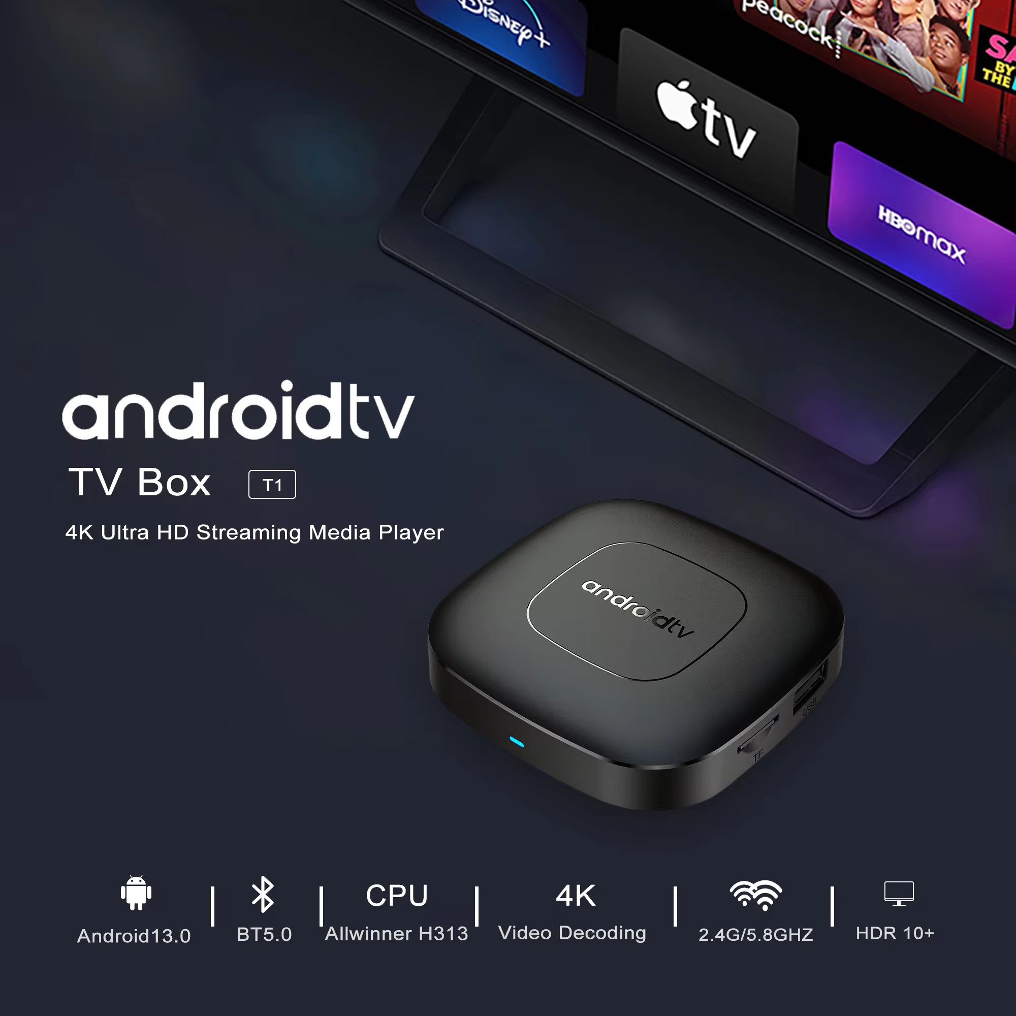 Streaming TV / Media Player Android13 - 4k - Dual Wifi - Bluetooth