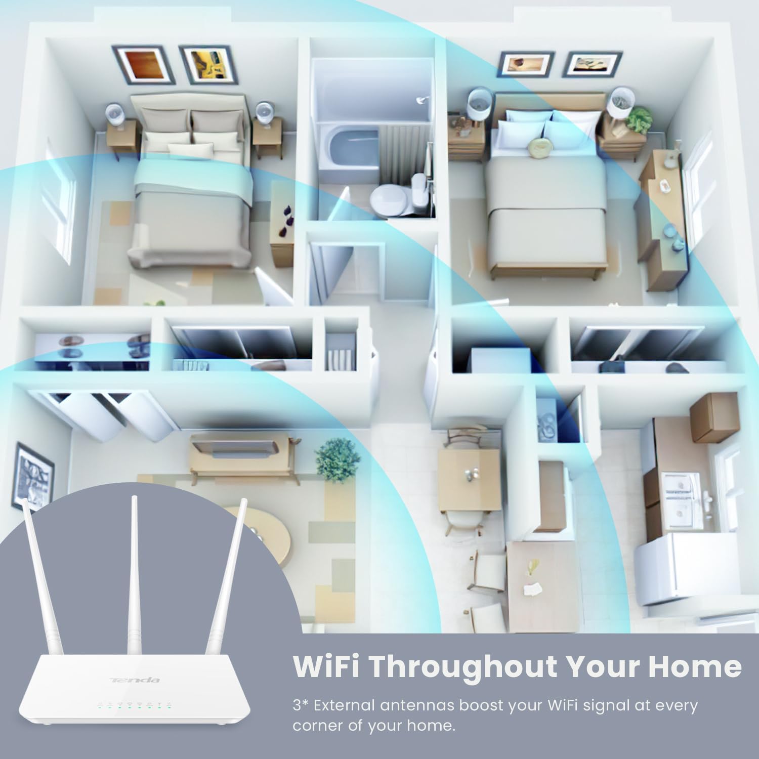 Tenda F3 Router WiFi N300 