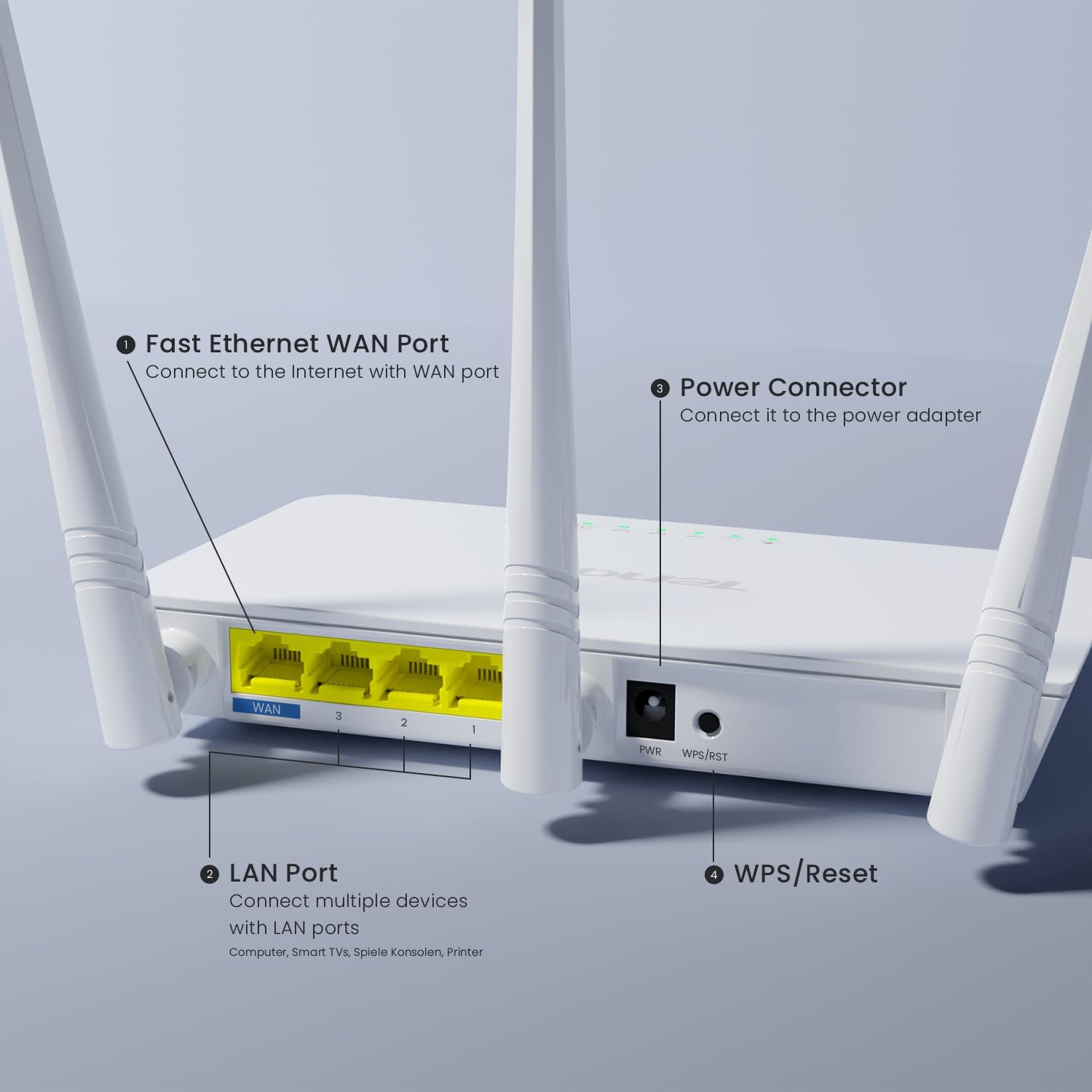 Tenda F3 Router WiFi N300 