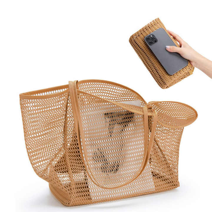 Washing Bathing Bags Ladies' Tote Swimming Mesh Storage Bag