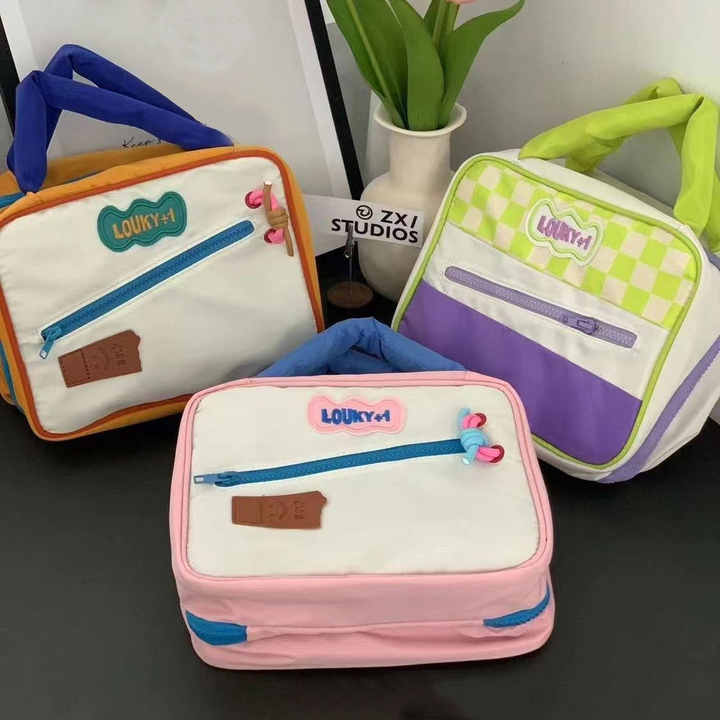 Large Capacity Beauty Polyester Cute Makeup Case Cosmetic Bag