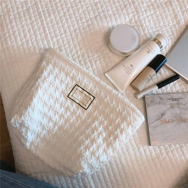 Portable Travel Business Trip Skin Care Clutch Stripe Cosmetic Bag Storage Bags