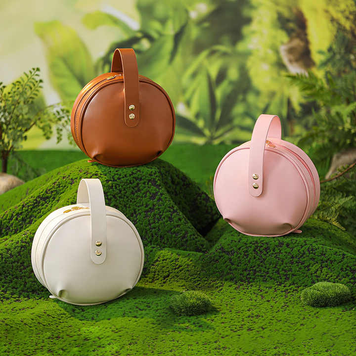 3 in 1 Mini Recycled Plain Canvas Cosmetic Bag With Handle