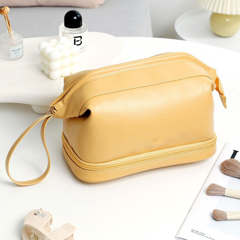  Waterproof Business Travel Cosmetic Bag Fashion Pu Cosmetic Bag