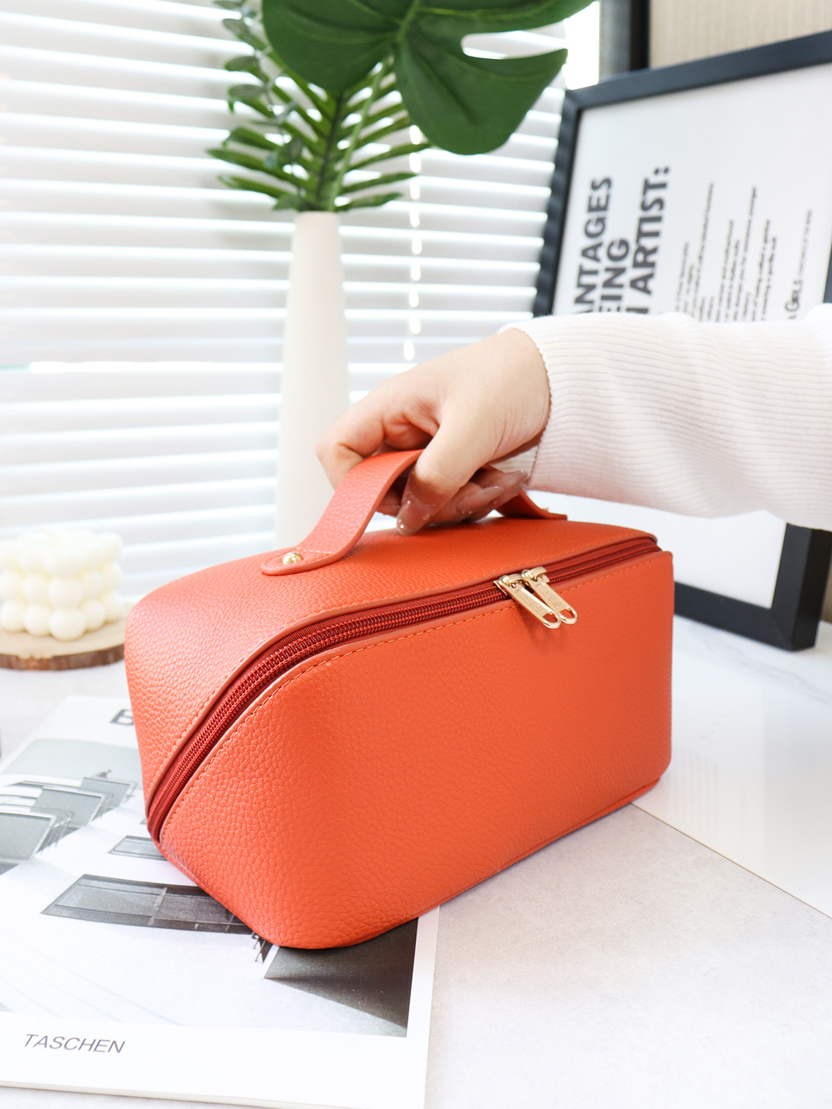  Pu Cosmetic Bag Large-Capacity Ladies Bag