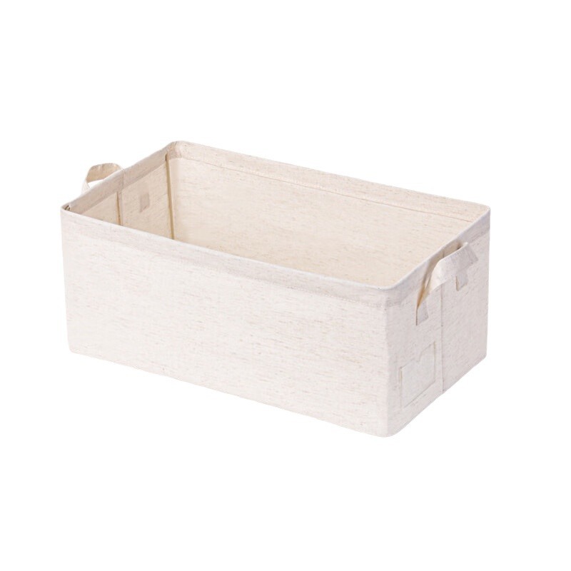 Cotton Linen Folding PP Washable Bedroom Storage Box with Steel Frame