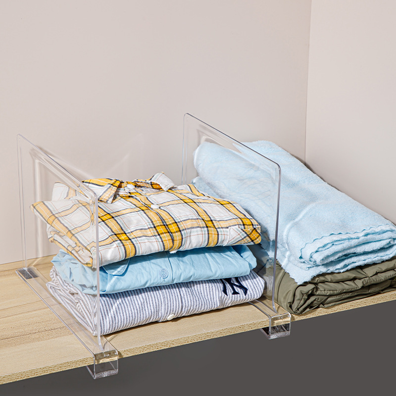 Separator modern transparent bedroom plastic cabinet wardrobe board