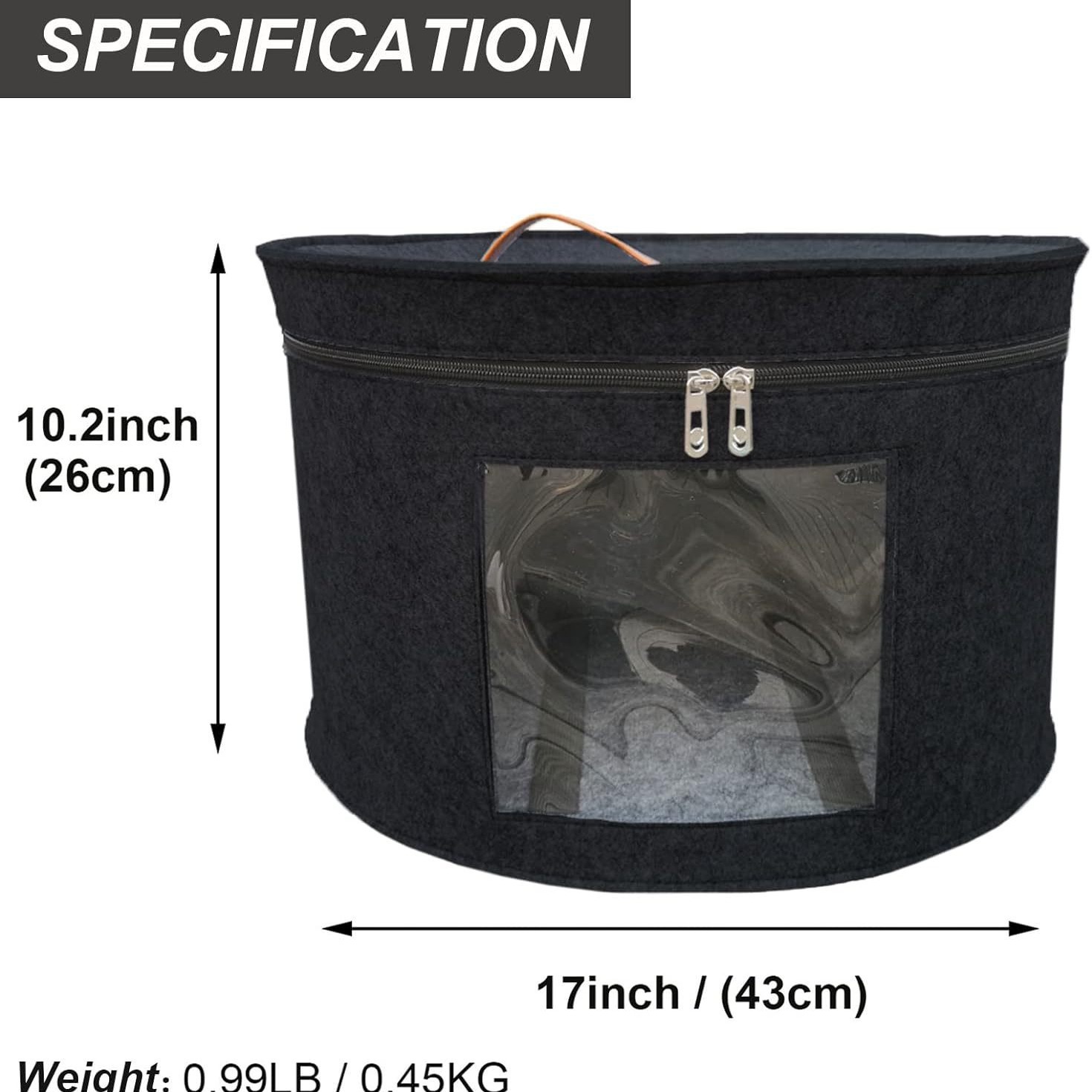 Hat Container Portable Felt Folding Round Cap Holder Bag