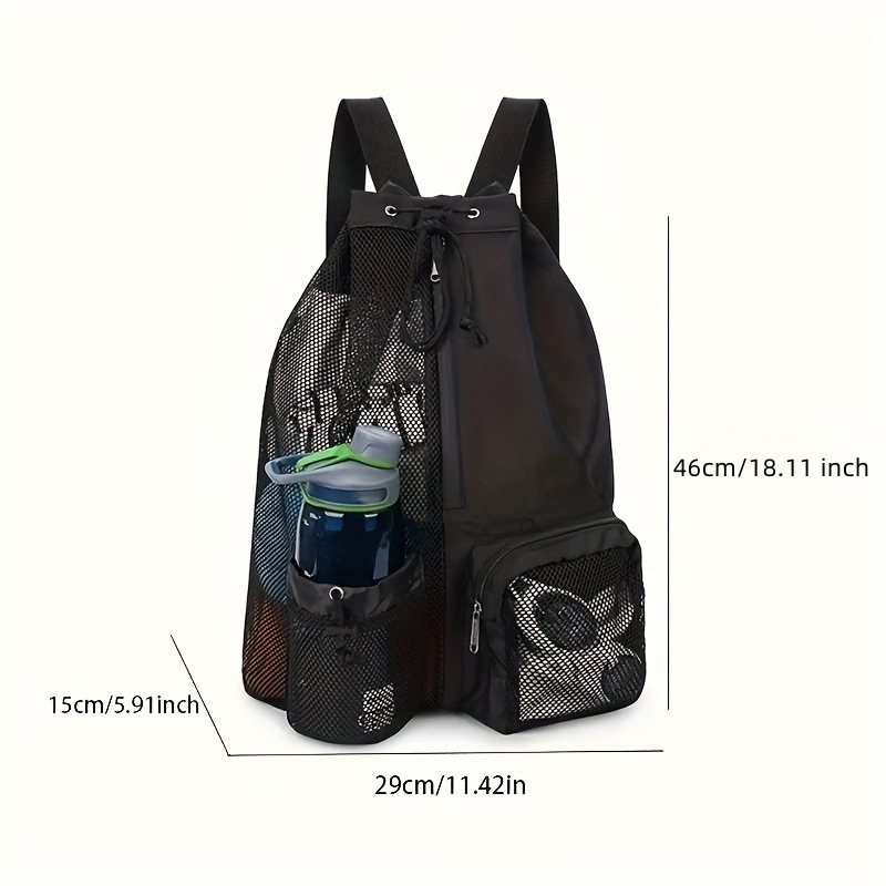 Swimming bag mesh drawstring beach bag