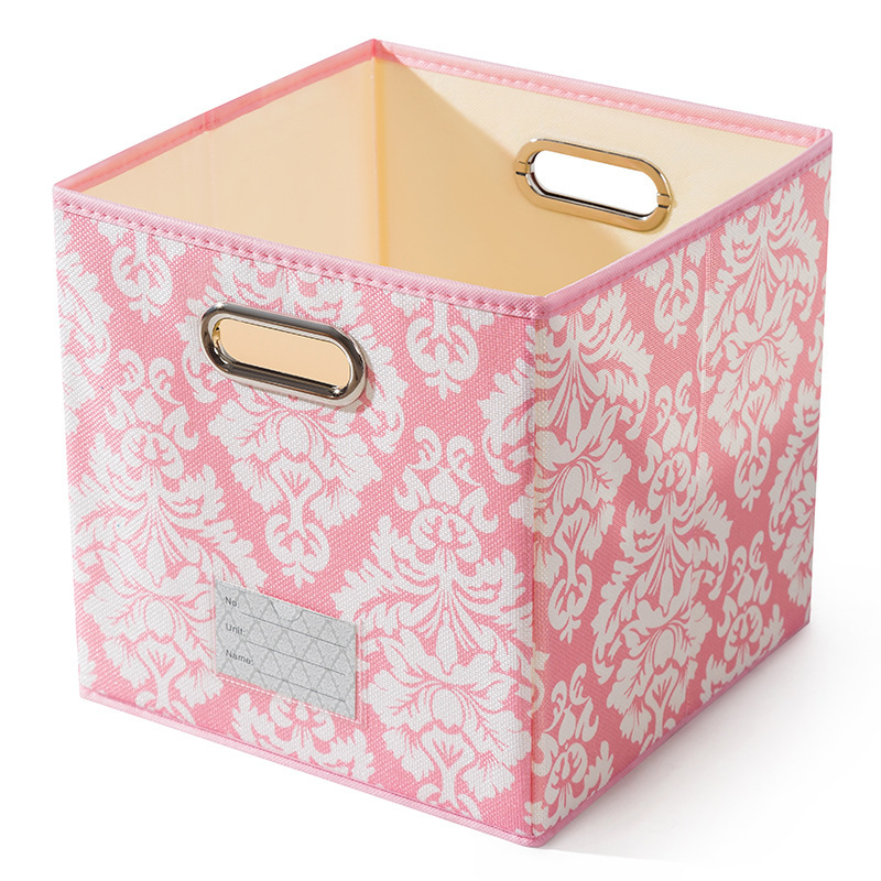 Drawer type cloth art open storage container bin
