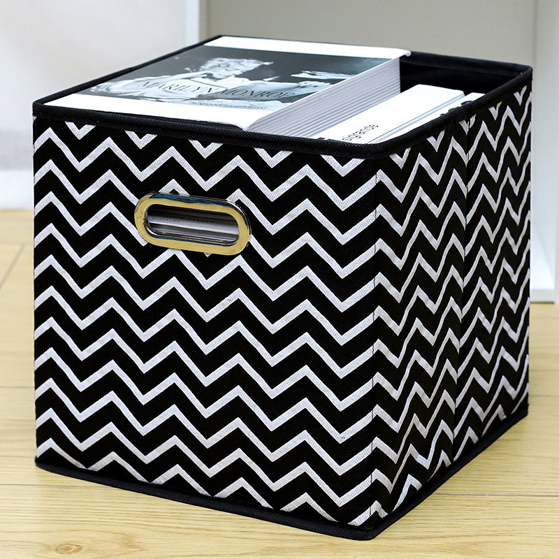 Household wardrobe square floral metal clasp storage boxes