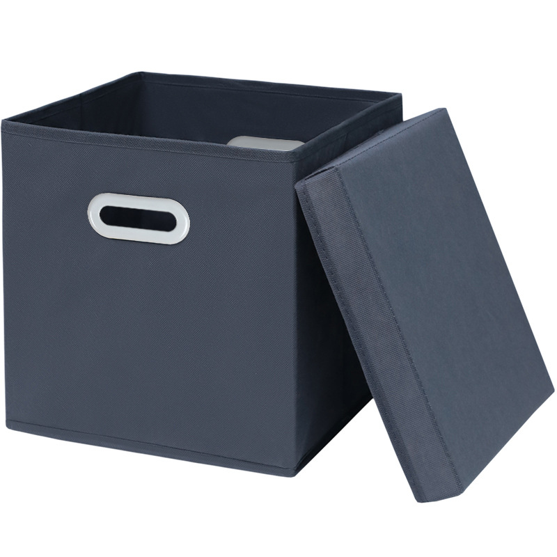 Household wardrobe drawer square solid storage boxes with lid