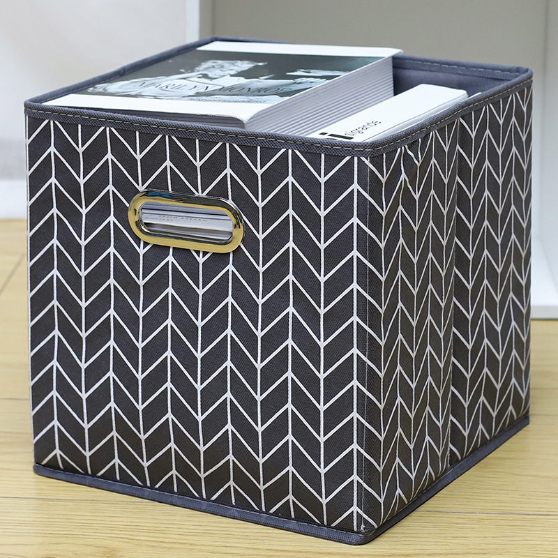 Household wardrobe square floral metal clasp storage boxes