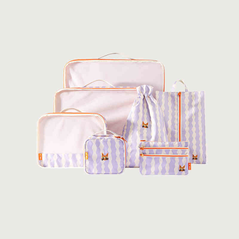 Customize logo Fashion Travel packing luggage storage set