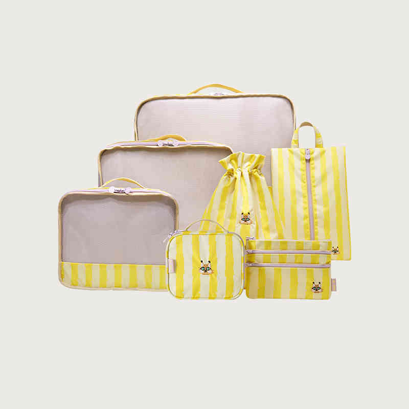 Customize logo Fashion Travel packing luggage storage set