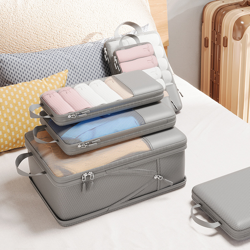 Portable travel set clothing storage bag